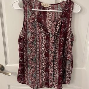 Pink Rose top sleeveless